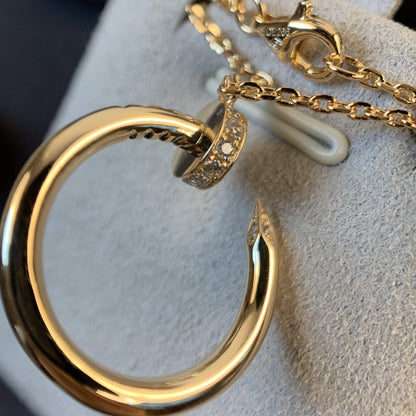 [⭐Clover Jewelry]JUSTE NECKLACE PINK GOLD