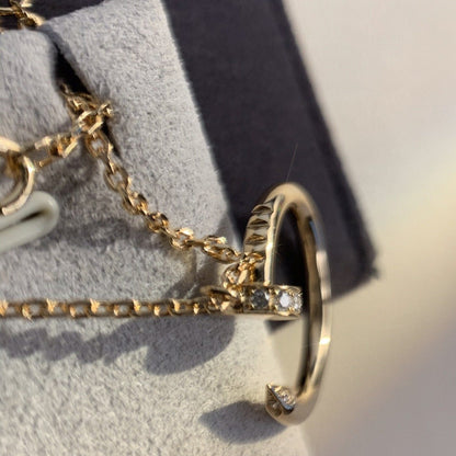 [⭐Clover Jewelry]JUSTE NECKLACE PINK GOLD