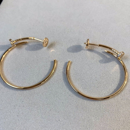 [⭐Clover Jewelry]JUSTE EARRINGS GOLD DIAMONDS 1.8MM