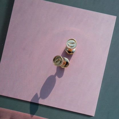 [⭐Clover Jewelry]LOVE EARRINGS PINK GOLD 10MM