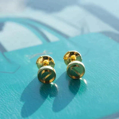 [⭐Clover Jewelry]LOVE EARRINGS GOLD 10MM