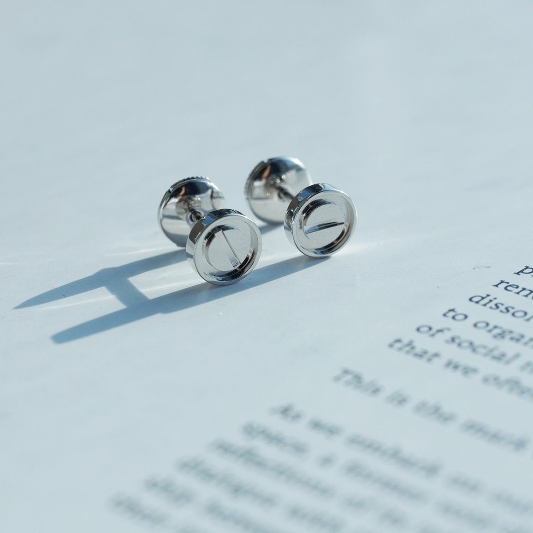 [⭐Clover Jewelry]LOVE EARRINGS SILVER 10MM