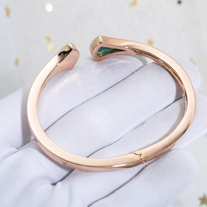 [⭐Clover Jewelry]DREAM BRACELET OPEN MALACHITE PINK GOLD
