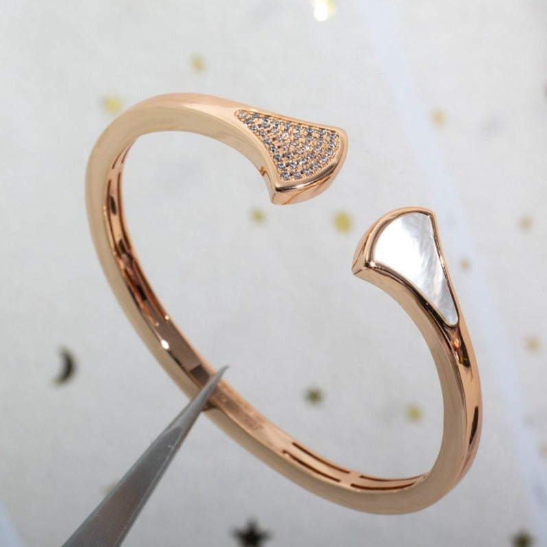 [⭐Clover Jewelry]DREAM BRACELET OPEN PINK GOLD MOP DIAMOND