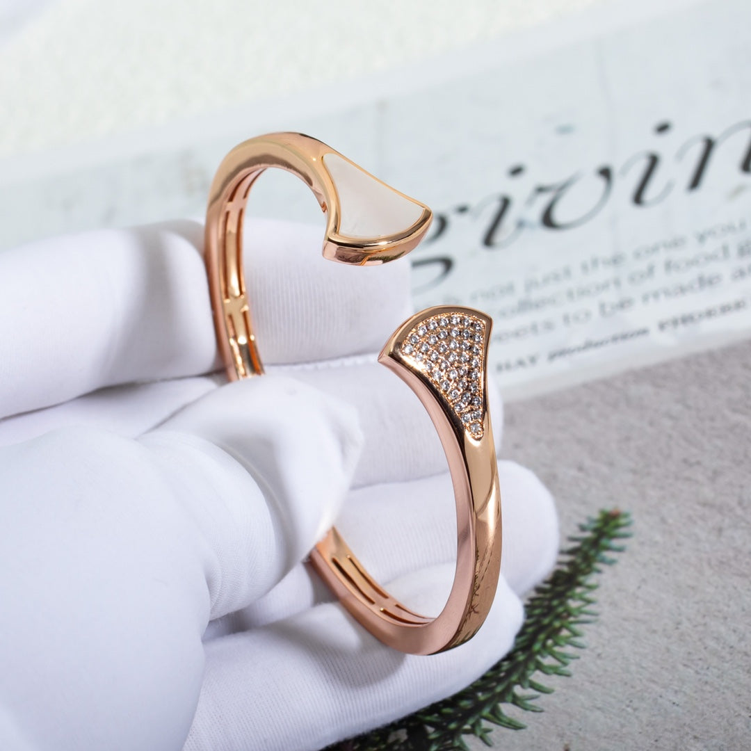 [⭐Clover Jewelry]DREAM BRACELET OPEN PINK GOLD MOP DIAMOND