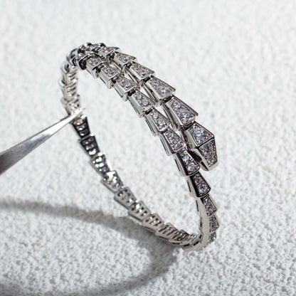 [⭐Clover Jewelry]SERPENTI BRACELET 6MM SILVER DIAMOND
