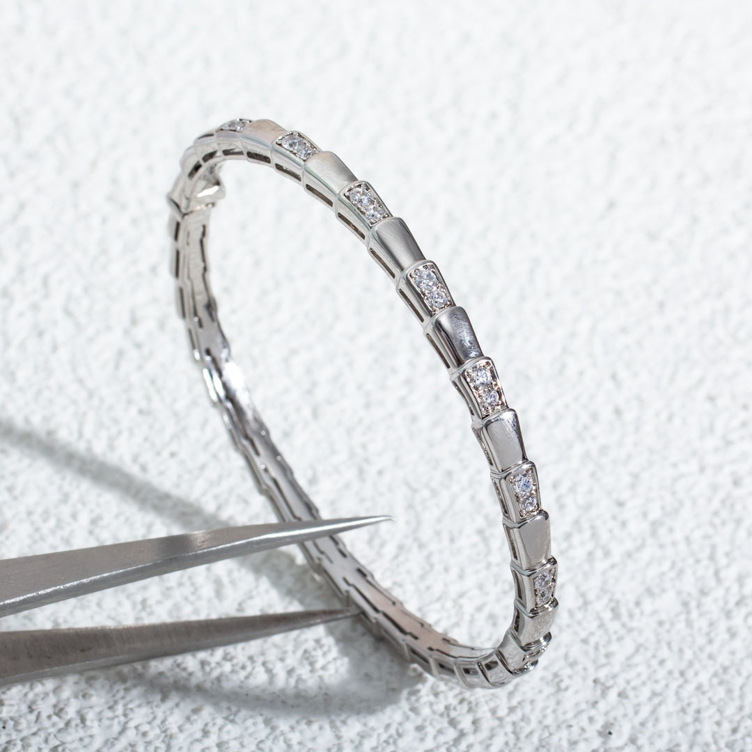 [⭐Clover Jewelry]SERPENTI BRACELET SILVER DIAMOND