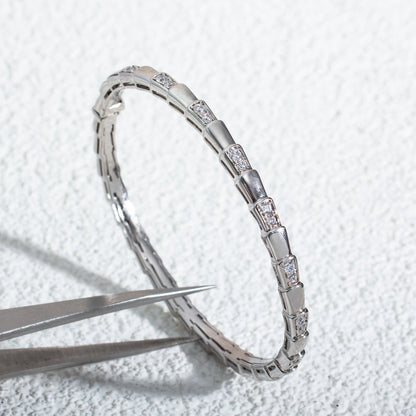 [⭐Clover Jewelry]SERPENTI BRACELET SILVER DIAMOND