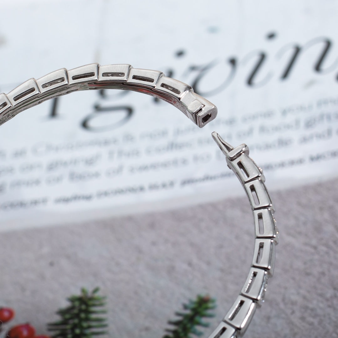 [⭐Clover Jewelry]SERPENTI BRACELET SILVER DIAMOND
