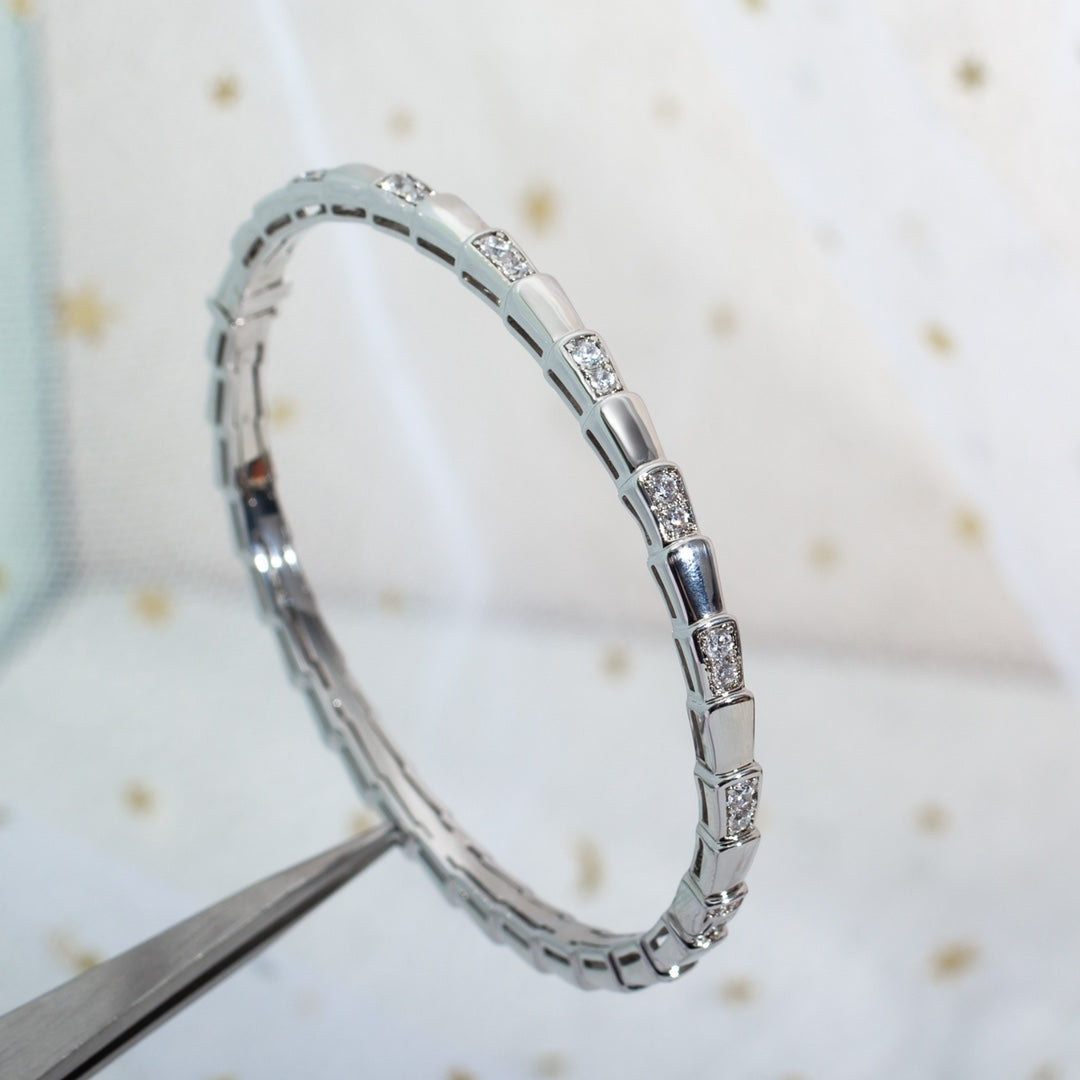 [⭐Clover Jewelry]SERPENTI BRACELET SILVER DIAMOND