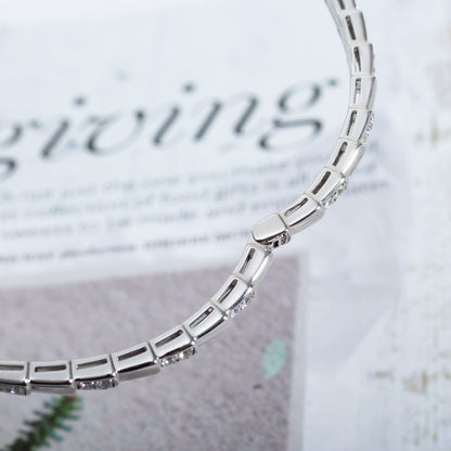 [⭐Clover Jewelry]SERPENTI BRACELET SILVER DIAMOND