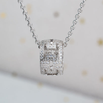 [⭐Clover Jewelry]PARENTESI NECKLACE SILVER DIAMOND