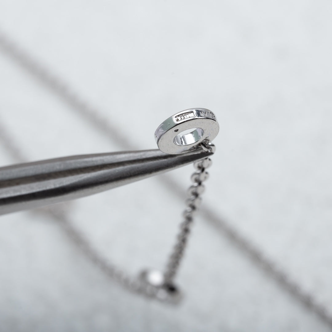 [⭐Clover Jewelry]PARENTESI NECKLACE SILVER DIAMOND