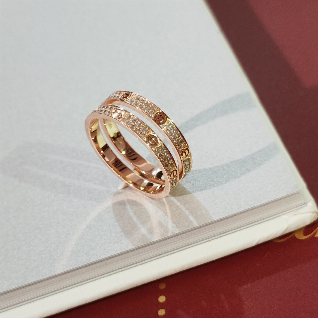 [⭐Clover Jewelry]LOVE RING 2.65MM DIAMOND