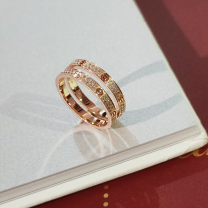 [⭐Clover Jewelry]LOVE RING 2.65MM DIAMOND