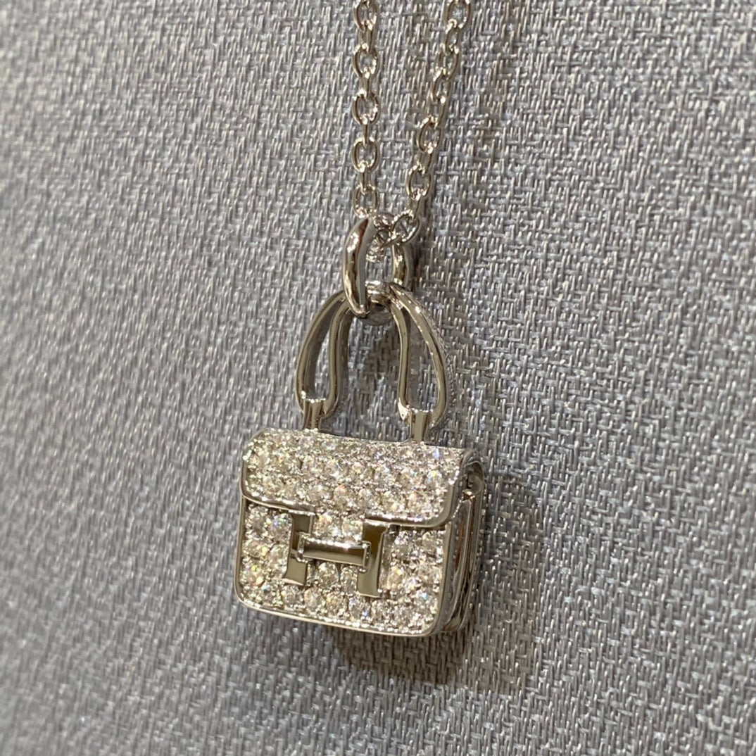 [⭐Clover Jewelry]CONSTANCE PEDANT DIAMOND NECKLACE