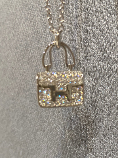 [⭐Clover Jewelry]CONSTANCE PEDANT DIAMOND NECKLACE