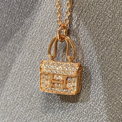 [⭐Clover Jewelry]CONSTANCE PEDANT DIAMOND NECKLACE