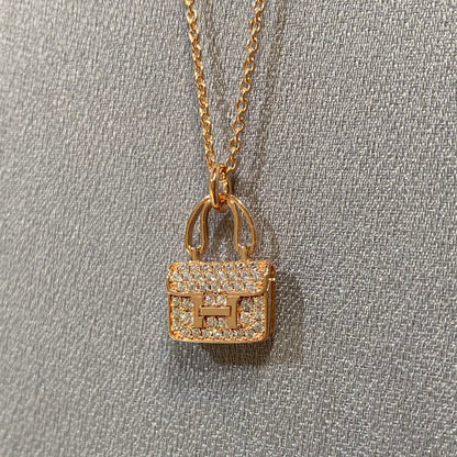 [⭐Clover Jewelry]CONSTANCE PEDANT DIAMOND NECKLACE