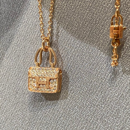 [⭐Clover Jewelry]CONSTANCE PEDANT DIAMOND NECKLACE