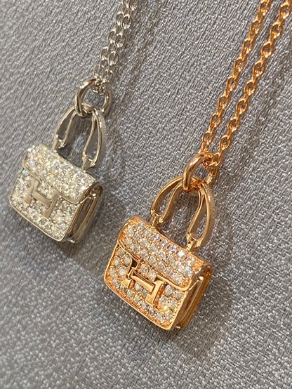 [⭐Clover Jewelry]CONSTANCE PEDANT DIAMOND NECKLACE