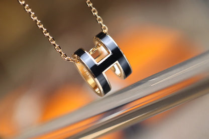 [⭐Clover Jewelry]POP H PEDANT PINK GOLD