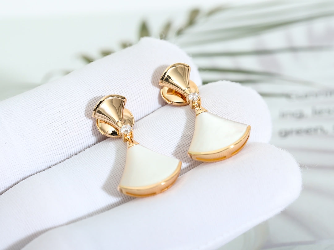 [⭐Clover Jewelry]DREAM MOP PINK GOLD EARRINGS