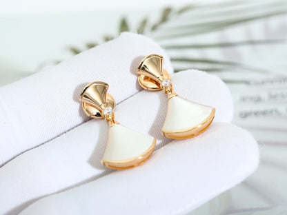 [⭐Clover Jewelry]DREAM MOP PINK GOLD EARRINGS