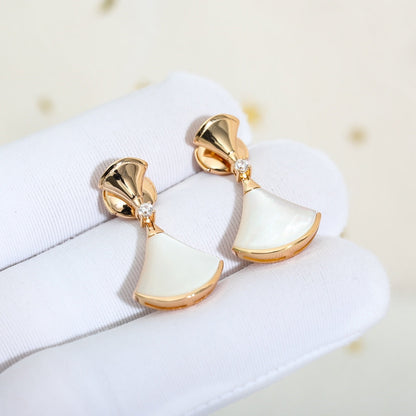 [⭐Clover Jewelry]DREAM MOP PINK GOLD EARRINGS