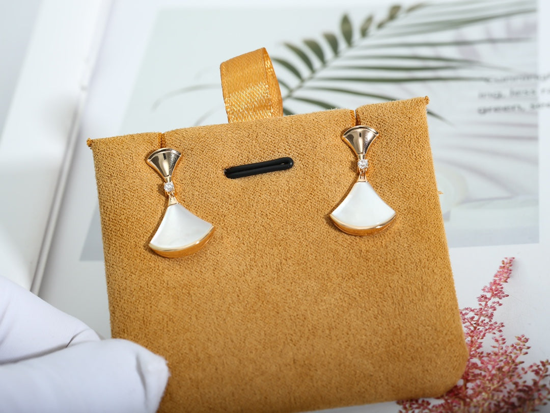 [⭐Clover Jewelry]DREAM MOP PINK GOLD EARRINGS