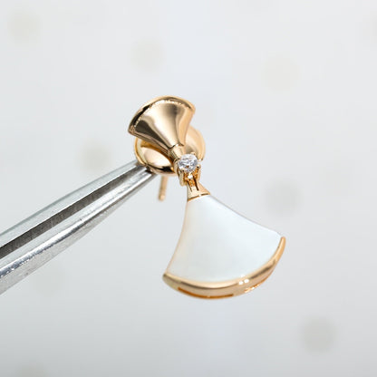 [⭐Clover Jewelry]DREAM MOP PINK GOLD EARRINGS