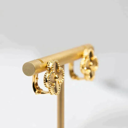 [⭐Clover Jewelry]CLOVER MEDIUM 1 MOTIFS LASER EARRINGS