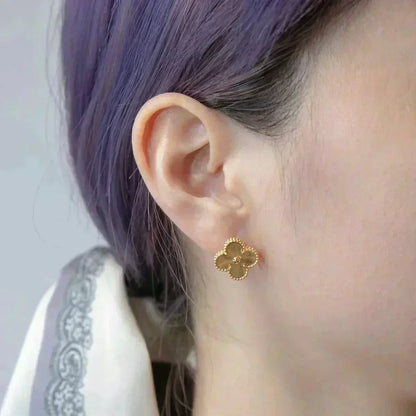 [⭐Clover Jewelry]CLOVER MEDIUM 1 MOTIFS LASER EARRINGS