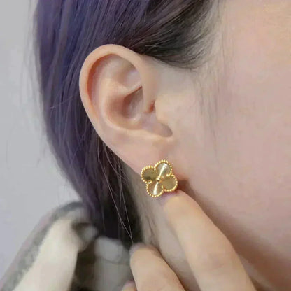 [⭐Clover Jewelry]CLOVER MEDIUM 1 MOTIFS LASER EARRINGS