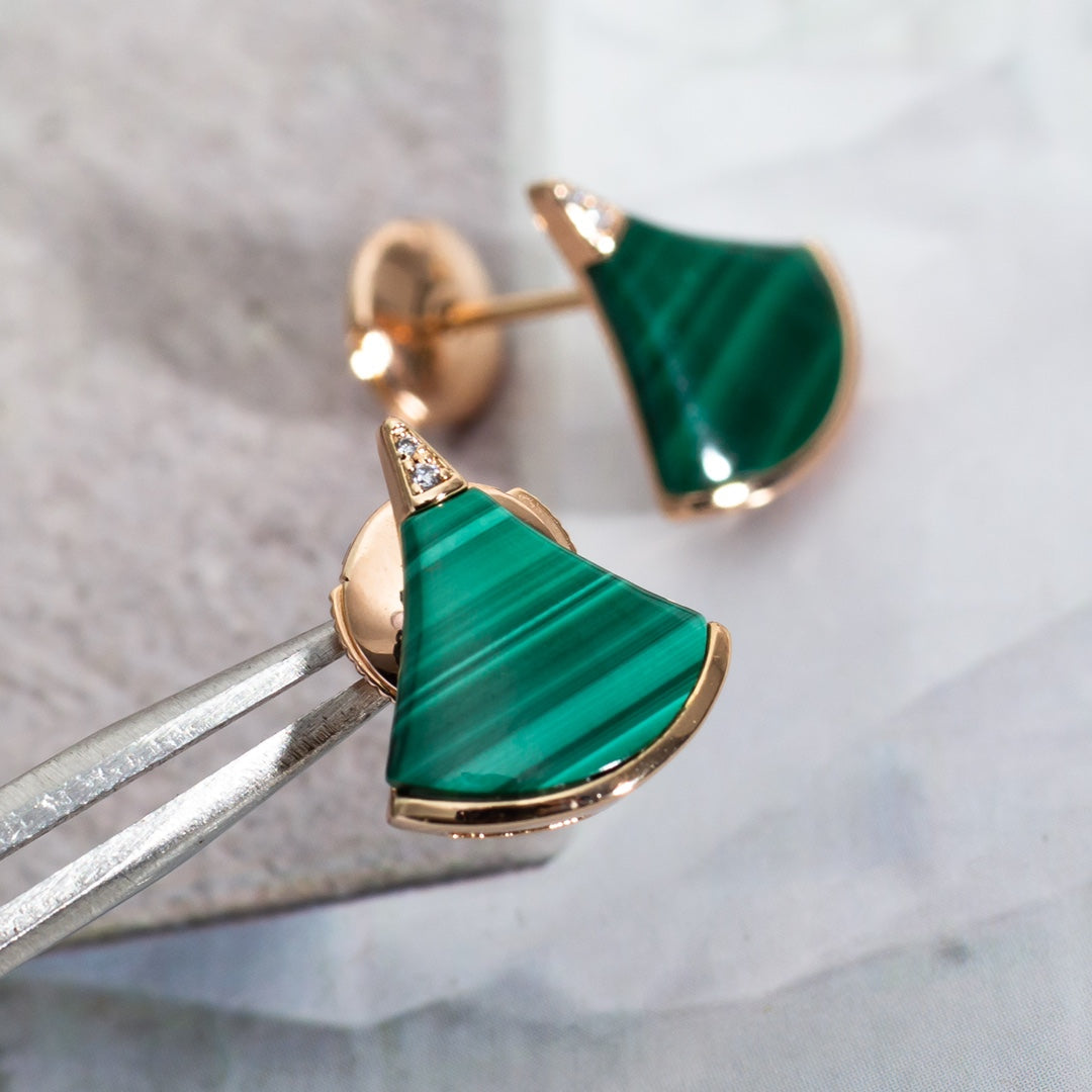 [⭐Clover Jewelry]DIVAS DREAM EARRINGS PINK GOLD