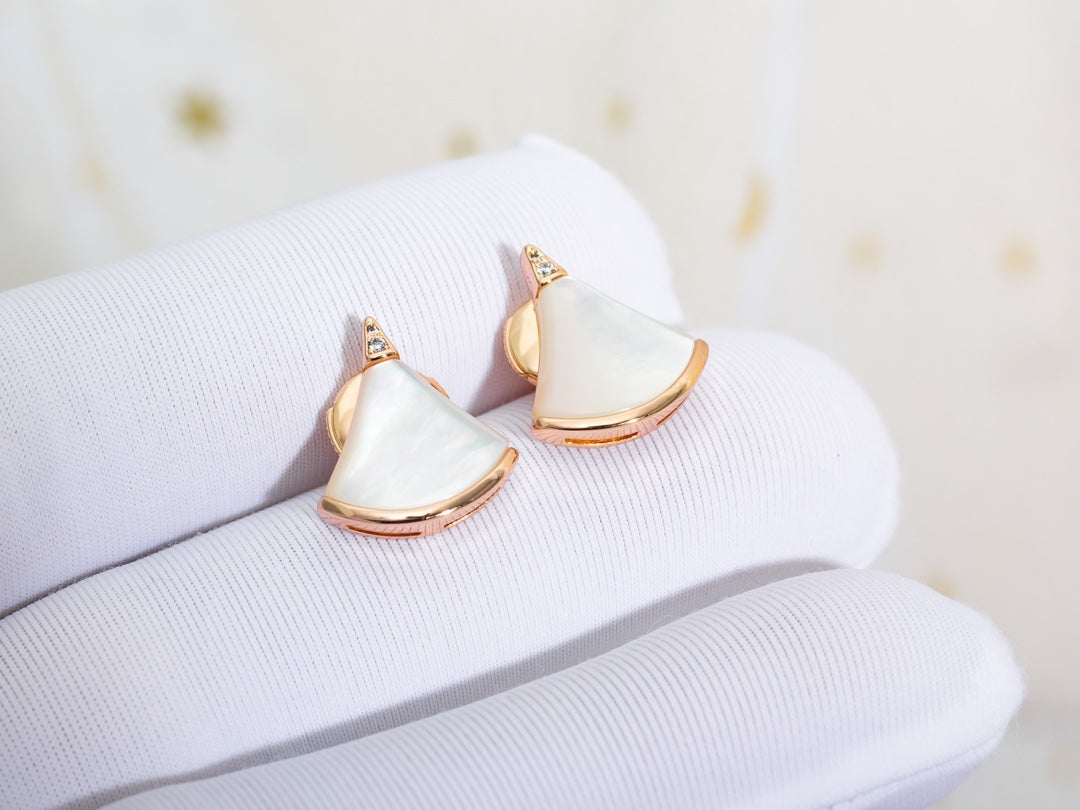 [⭐Clover Jewelry]DIVAS DREAM EARRINGS PINK GOLD