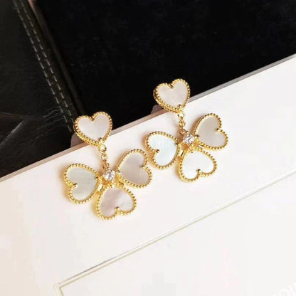 [⭐Clover Jewelry]CLOVER SWEET WHITE MOP EARRINGS
