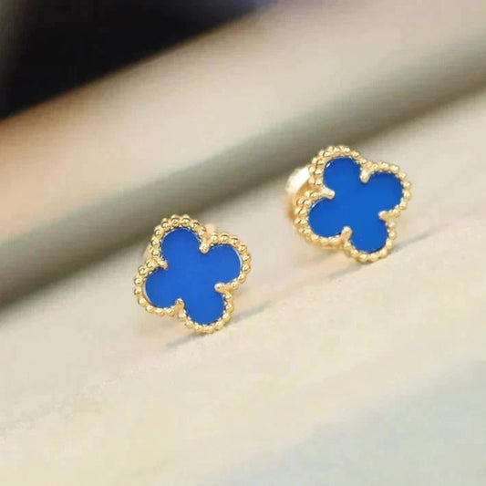 [⭐Clover Jewelry]CLOVER MINI 9.5MM TURQUOISE EARRINGS