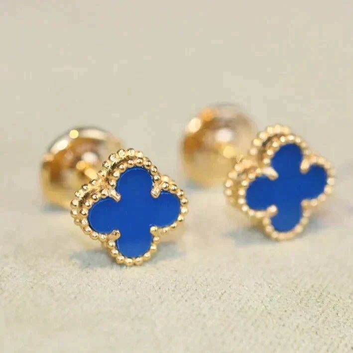 [⭐Clover Jewelry]CLOVER MINI 9.5MM TURQUOISE EARRINGS