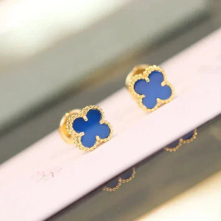 [⭐Clover Jewelry]CLOVER MINI 9.5MM TURQUOISE EARRINGS