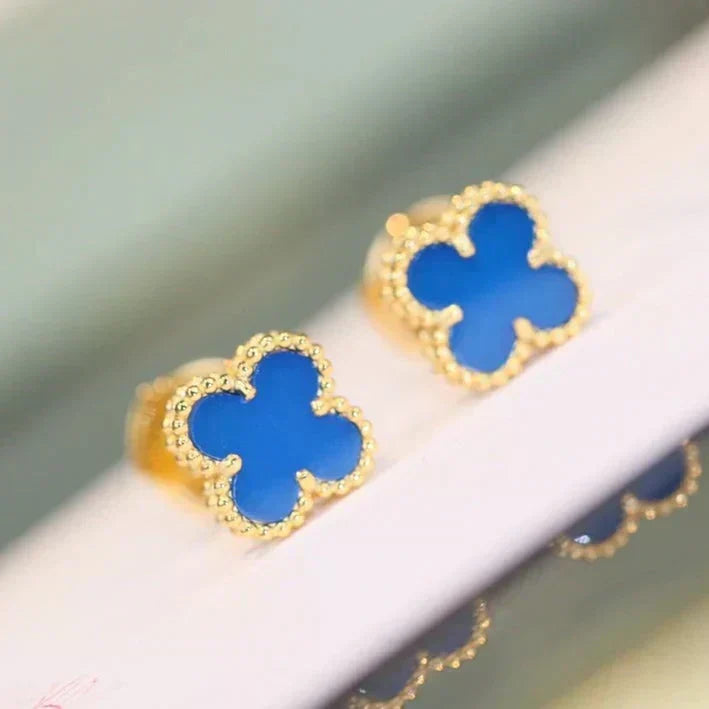 [⭐Clover Jewelry]CLOVER MINI 9.5MM TURQUOISE EARRINGS