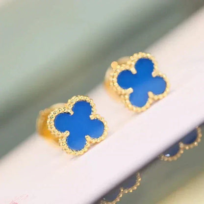 [⭐Clover Jewelry]CLOVER MINI 9.5MM TURQUOISE EARRINGS