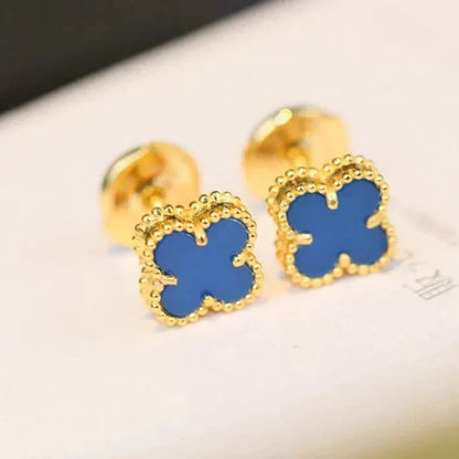 [⭐Clover Jewelry]CLOVER MINI 9.5MM TURQUOISE EARRINGS