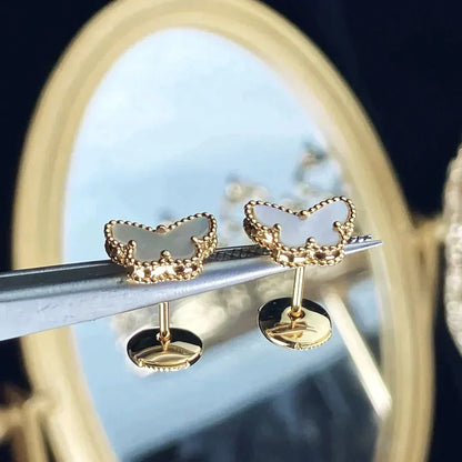 [⭐Clover Jewelry]SWEET BUTTERFLY MOP EARSTUDS