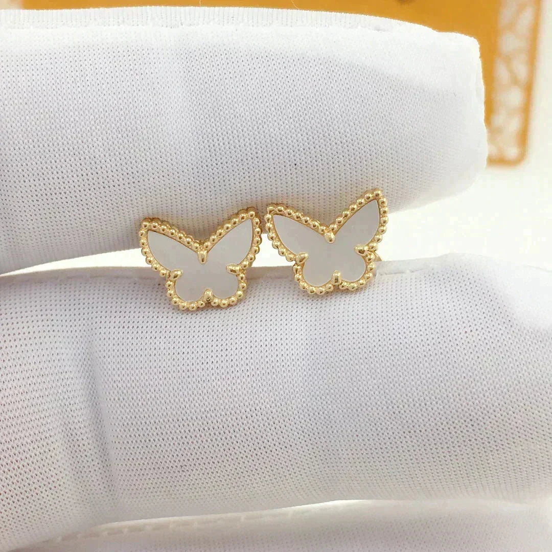 [⭐Clover Jewelry]SWEET BUTTERFLY MOP EARSTUDS