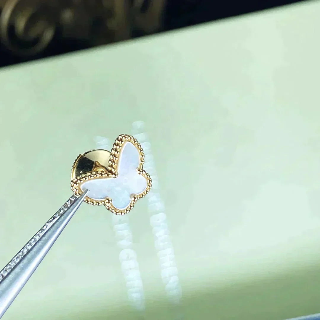 [⭐Clover Jewelry]SWEET BUTTERFLY MOP EARSTUDS