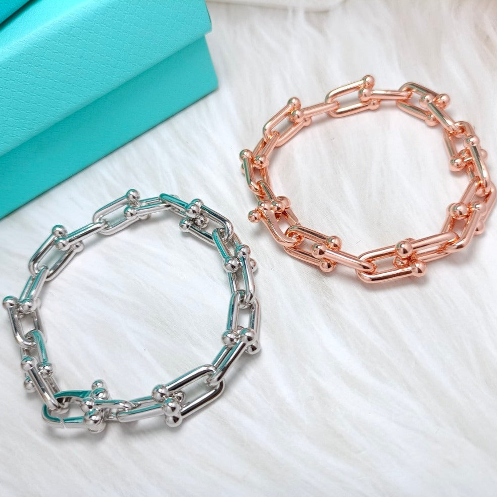 [Clover Jewelry]HARDWEAR BRACELET PINK GOLD AND SILVER