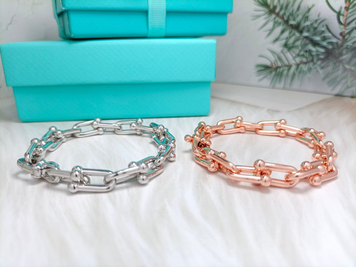 [Clover Jewelry]HARDWEAR BRACELET PINK GOLD AND SILVER