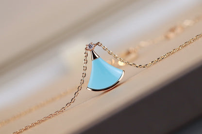 [⭐Clover Jewelry]DREAM NECKLACE TURQUOISE PINK GOLD
