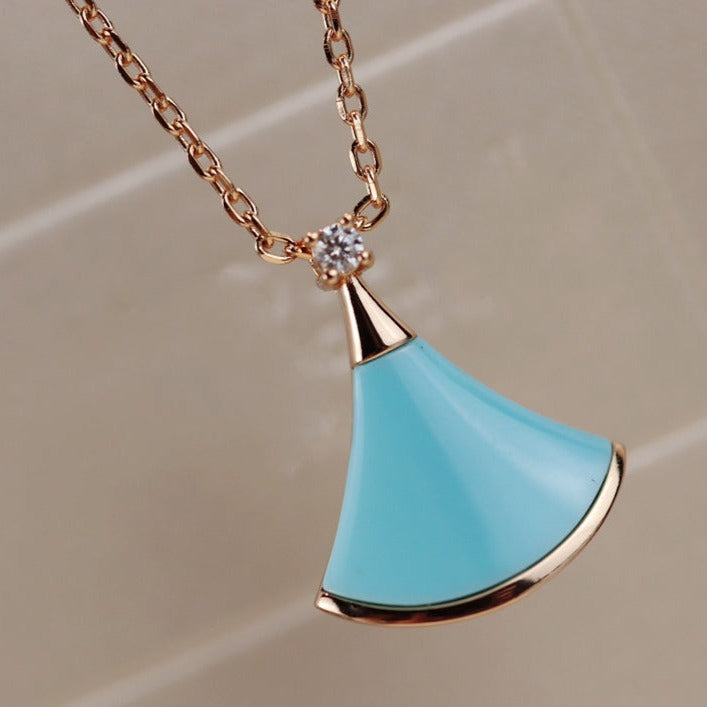 [⭐Clover Jewelry]DREAM NECKLACE TURQUOISE PINK GOLD